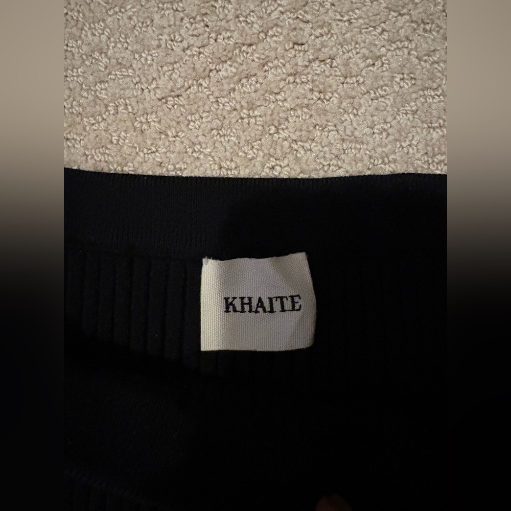 Khaite Sapphi Flounce-Hem Rib Knit Midi Skirt Black - Picture 3 of 7